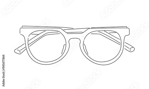 line art of eyeglasses illustration