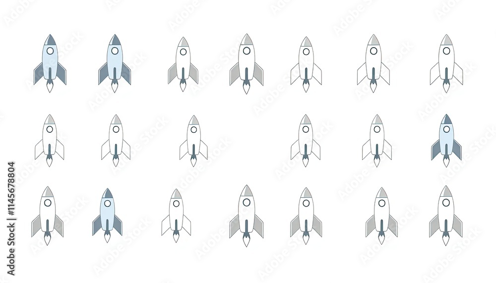Rocket Icon Set - Logo Rocket Rocket Icon Set - Logo Rocket