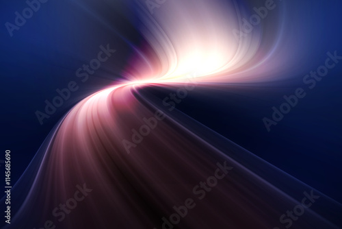 Modern bright abstract dynamic line wave curve soft light gradient neon brown blue on black background design for graphics pattern web illustration technology network digital backdrop wallpaper poster