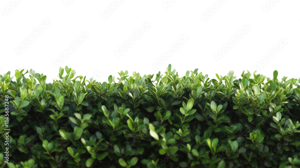 Obraz premium Lush Green Hedge: A verdant, vibrant hedge of delicate green leaves, showcasing the beauty and texture of nature. The perfect addition to your design projects, adding a touch of natural elegance. 