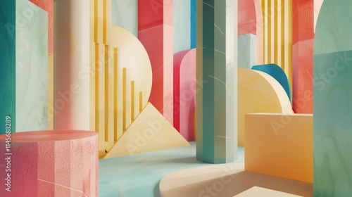 Abstraction in color with various forms