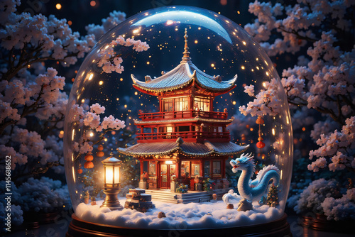 Chinese Christmas garden
