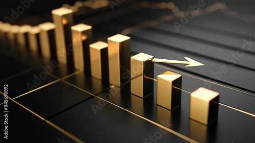 Business strategy development and growing growth plan. Financial management strategy for business growth.Graph and chart. Investment of growth on currency rate.