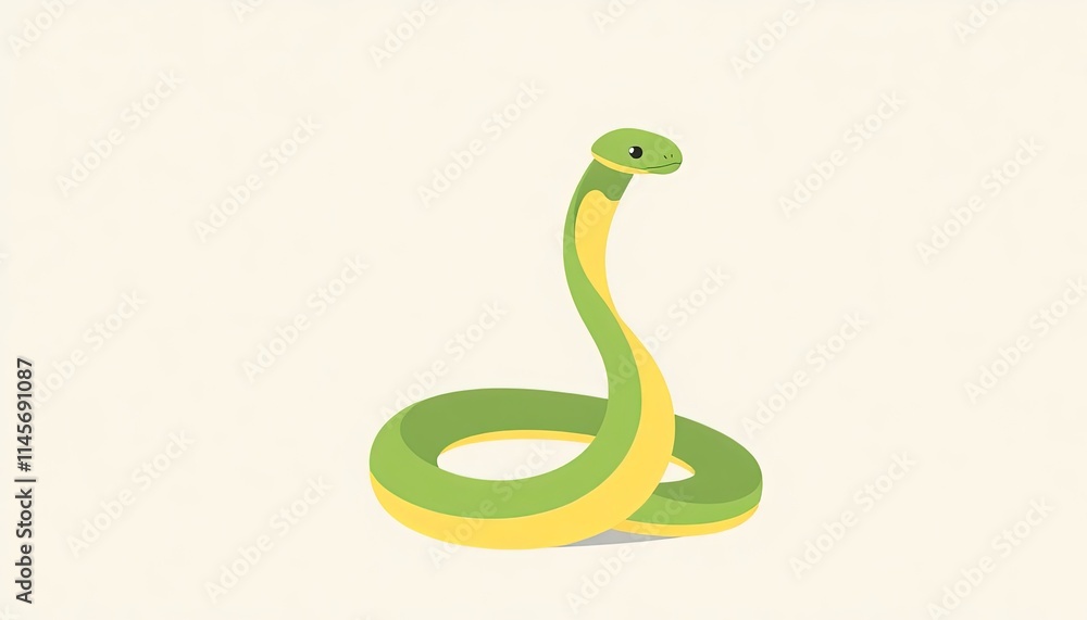 Fototapeta premium Snake Minimalist Logo and Icon