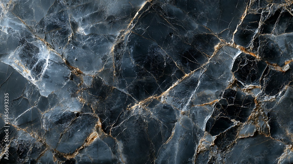 Close-up detailed texture of dark blue marble with gold veins. Close-up detailed texture of dark blue marble with gold veins.