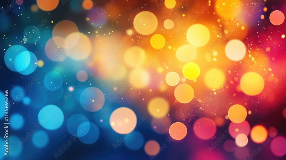 Colorful bokeh abstract background with soft blurred lights in vibrant hues for creative and artistic designs Colorful bokeh abstract background with soft blurred lights in vibrant hues for creative and artistic designs