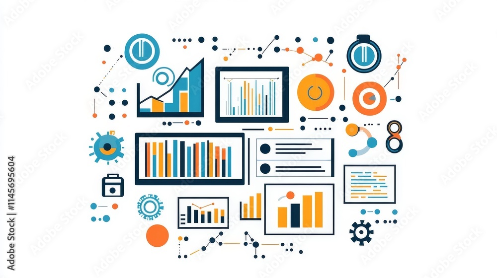 Data science and big data technology. Scientist computing, analysing and visualizing complex data set on computer. Data mining, artificial intelligence, machine learning, business analytics. Data science and big data technology. Scientist computing, analysing and visualizing complex data set on computer. Data mining, artificial intelligence, machine learning, business analytics.