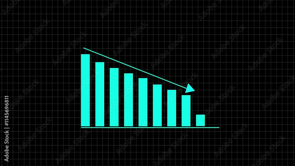 Business losses animation depicting stock market investment trading profits and losses graph. Business losses animation depicting stock market investment trading profits and losses graph.