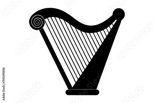 harp isolated on white