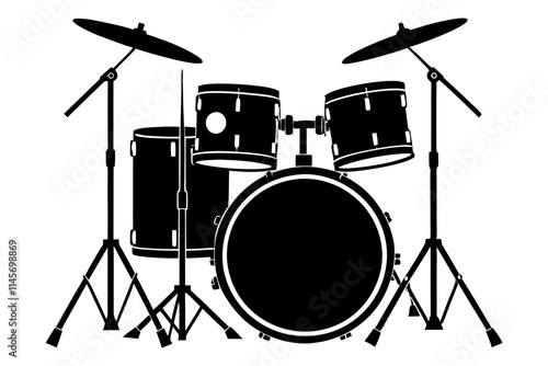 drum set isolated on white