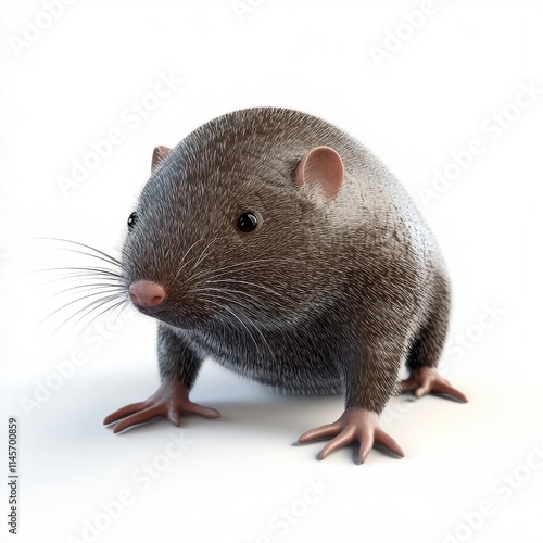 3D Mole Isolated and White Background photo