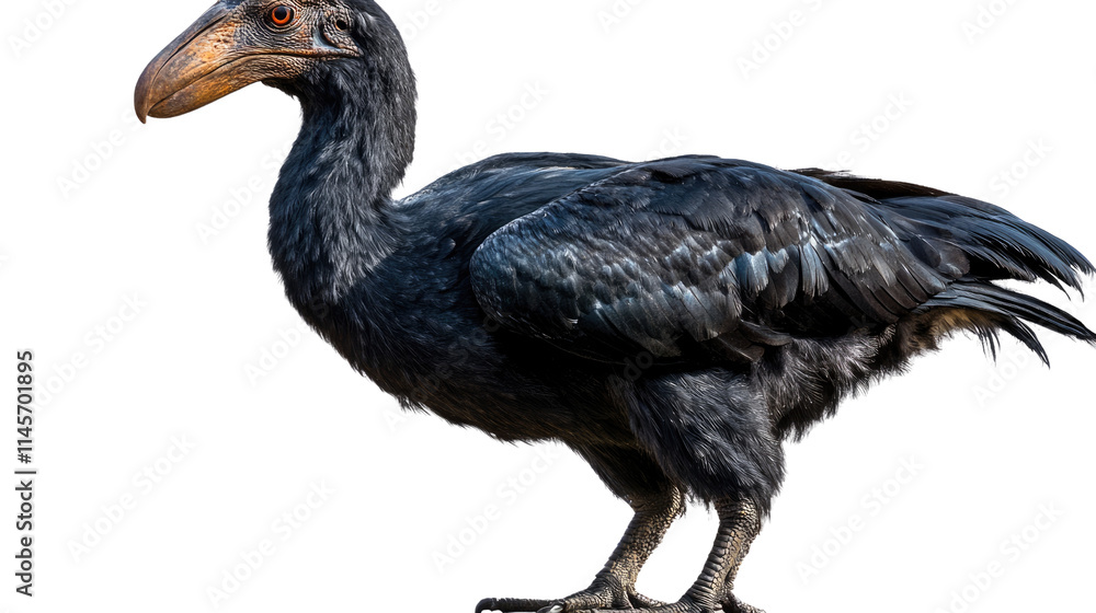 The Majestic Hornbill: A striking image of a Hornbill, a fascinating bird species, showcasing its unique features, including its distinctive beak and plumage. The bird stands in a profile position. The Majestic Hornbill: A striking image of a Hornbill, a fascinating bird species, showcasing its unique features, including its distinctive beak and plumage. The bird stands in a profile position.