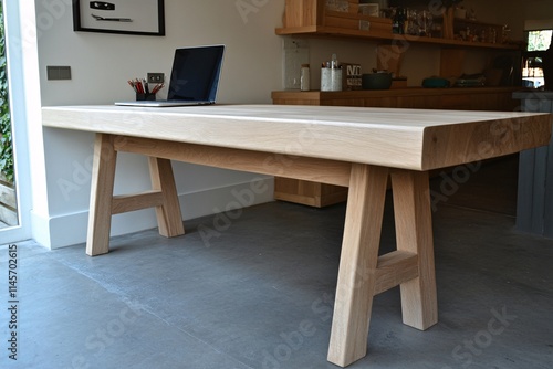 A Stunning Solid Oak A-Frame Table