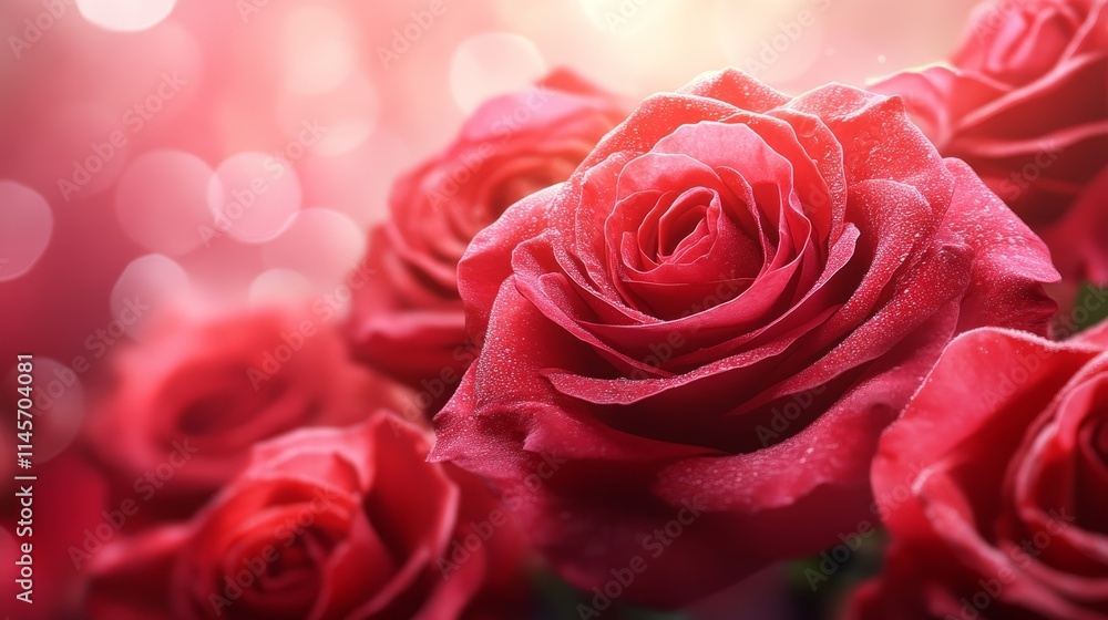A close-up of vibrant red roses with a soft, dreamy background. A close-up of vibrant red roses with a soft, dreamy background.