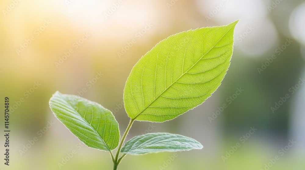 A leafy green plant with a stem and a leaf A leafy green plant with a stem and a leaf
