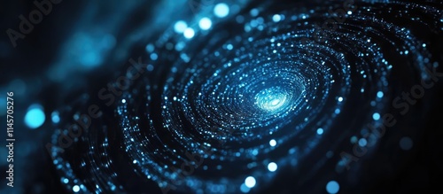 Wallpaper Mural Swirling blue abstract bokeh light background creating a mesmerizing cosmic effect illuminated at night Torontodigital.ca