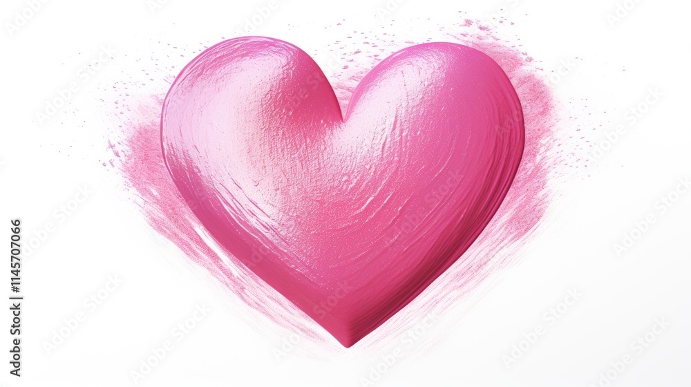 Pink lipstick texture in a heart shape smudge swatch against a clean background showcasing cosmetic beauty and makeup artistry. Pink lipstick texture in a heart shape smudge swatch against a clean background showcasing cosmetic beauty and makeup artistry.