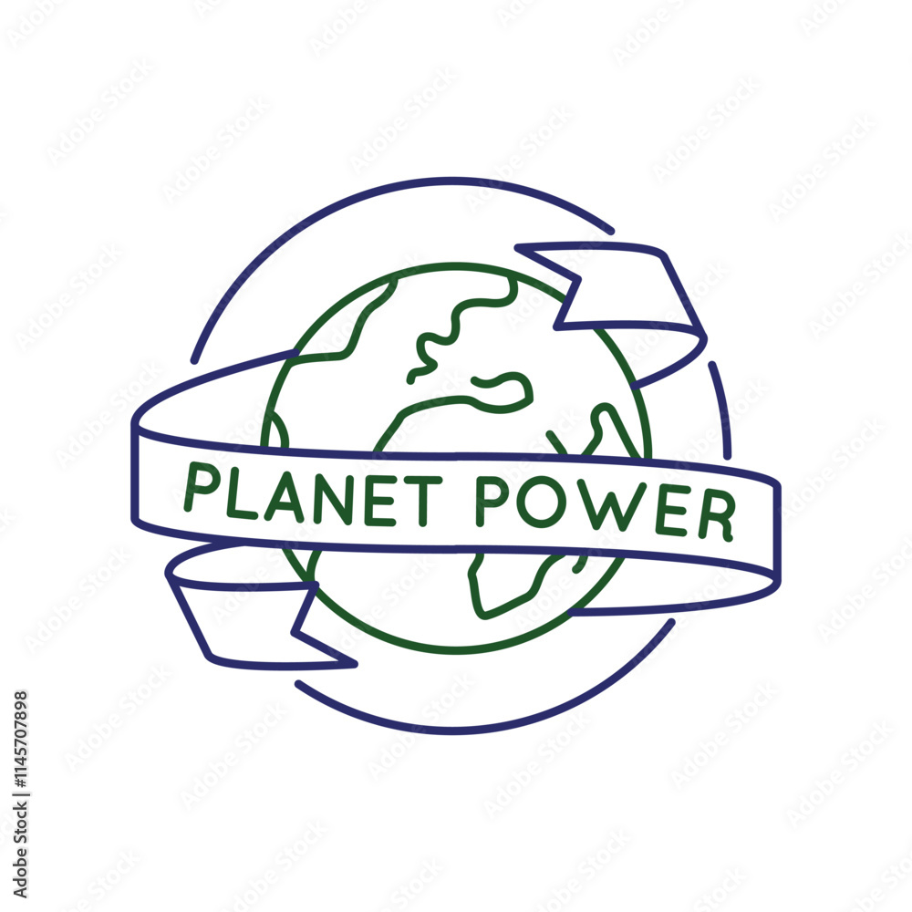 Simple Logo with Planet power icon. Simple Logo with the Earth, highlighting the African and European continents. Ideal for web design, mobile apps, educational materials. Vector illustration Simple Logo with Planet power icon. Simple Logo with the Earth, highlighting the African and European continents. Ideal for web design, mobile apps, educational materials. Vector illustration