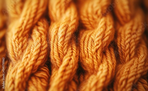 Highlighting creativity and warmth orange yarn, ideal for advertising knitting projects or fall themed ideas background. photo