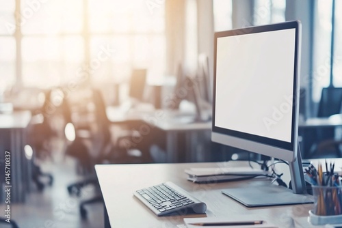 Modern Office Workspace with Computer