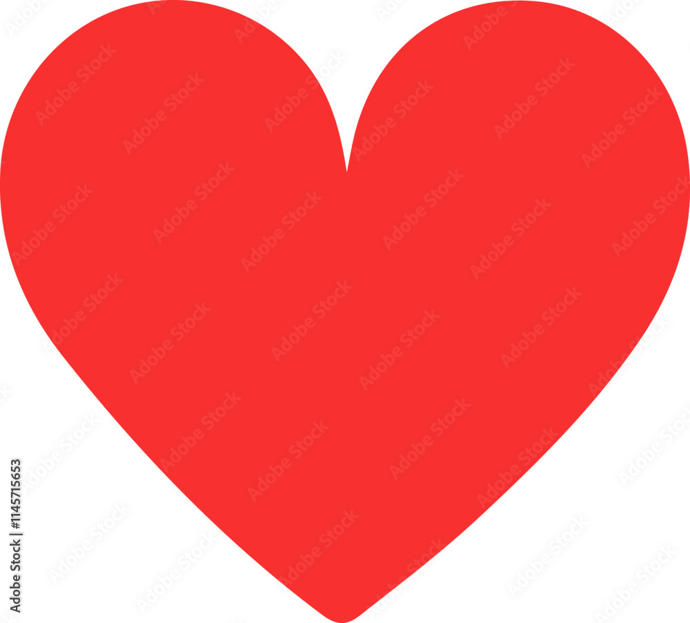 Simple Red Heart Icon Against a White Background Simple Red Heart Icon Against a White Background