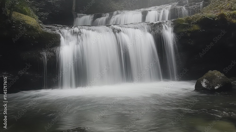 Fototapeta premium Waterfalls formed by mountain streams