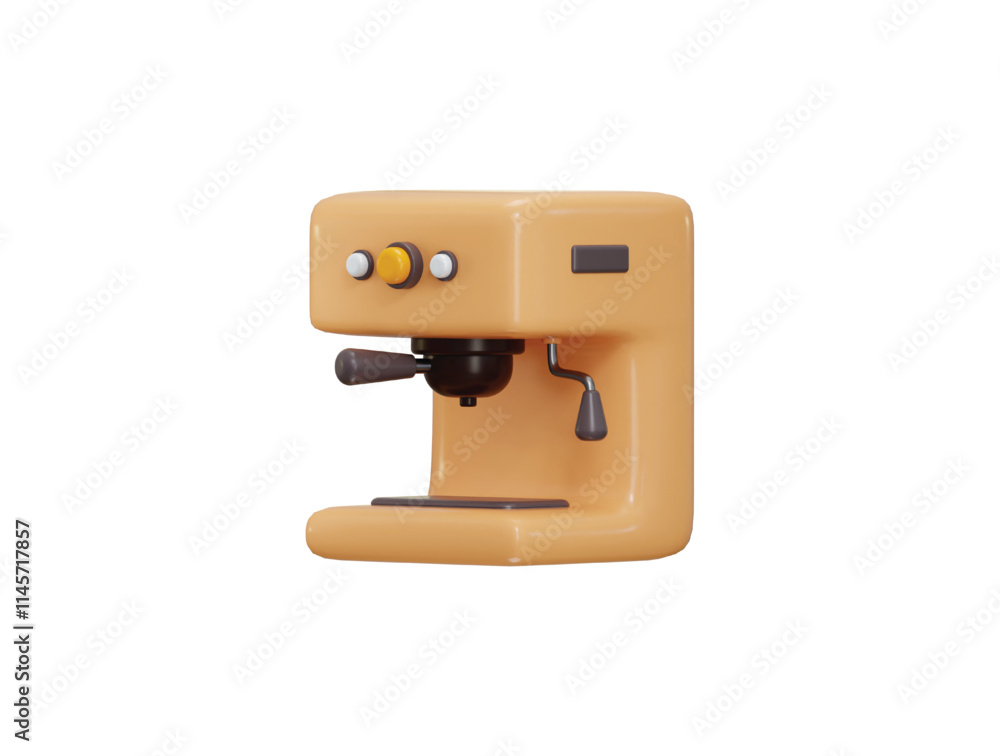 Coffee machine icon 3d render concept of coffee maker icon vector illustration