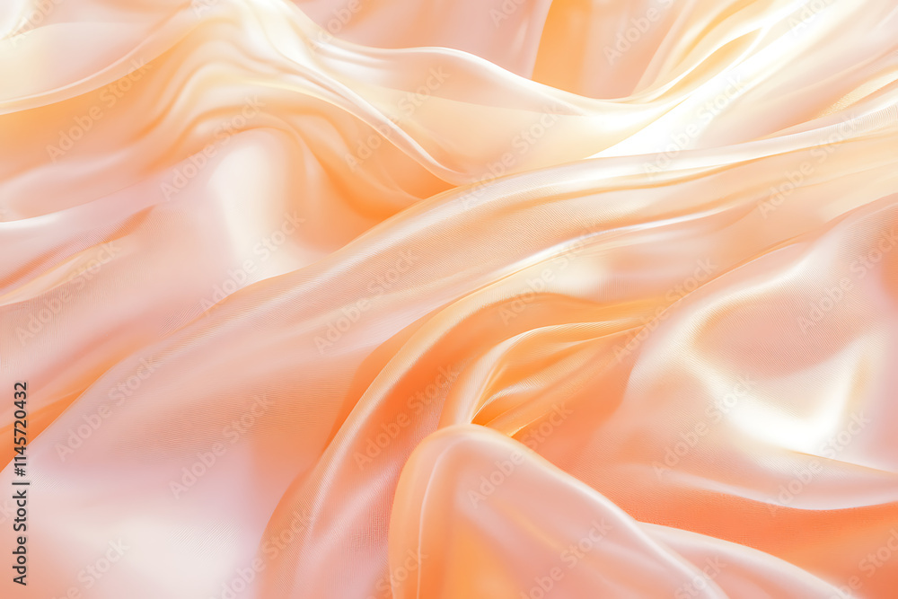 Obraz premium Delicate Peach Silk Fabric Texture