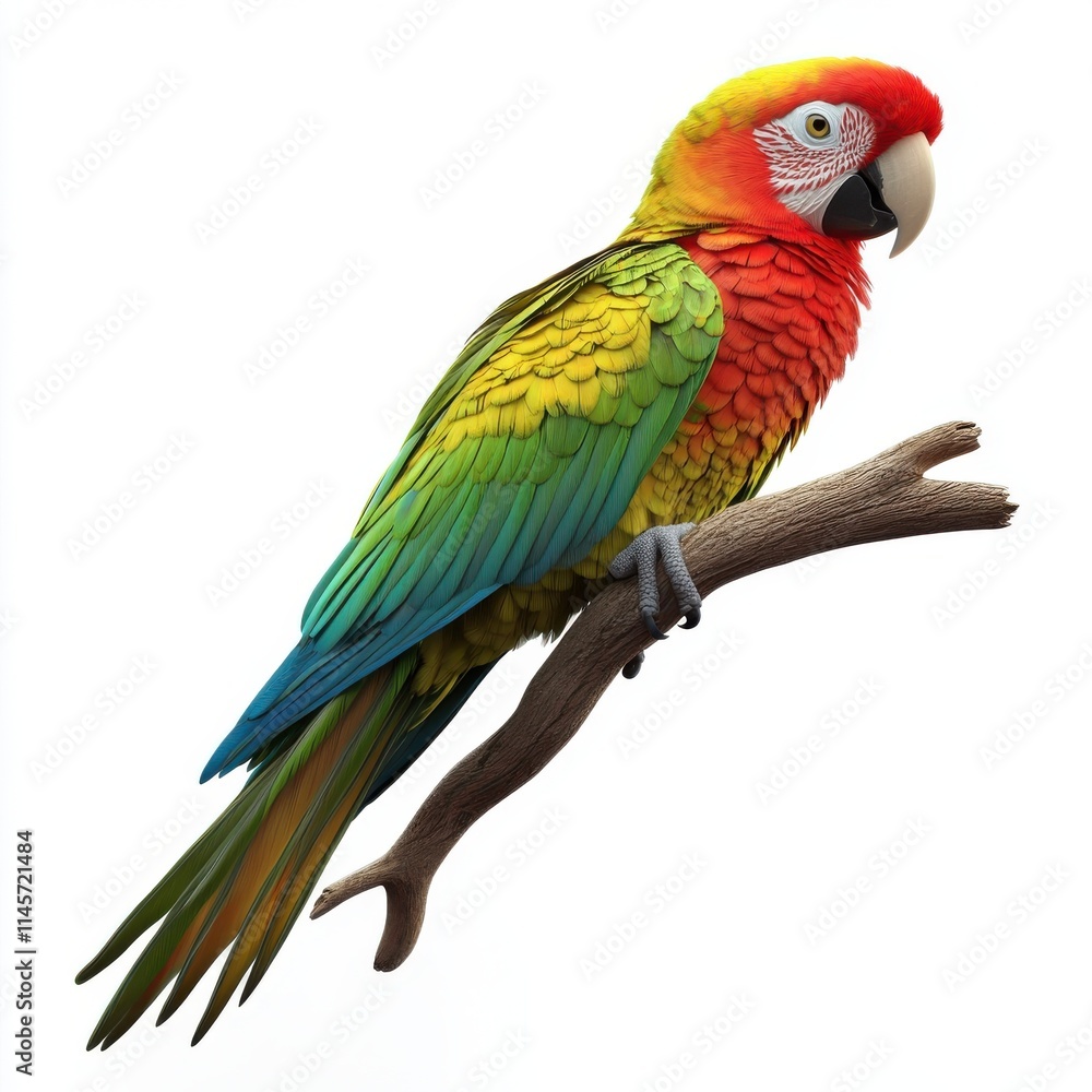 Fototapeta premium 3D Parrot Isolated and White Background