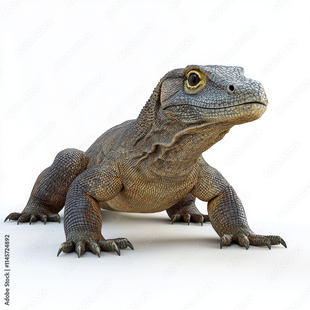 3D Komodo Dragon Isolated and White Background 3D Komodo Dragon Isolated and White Background