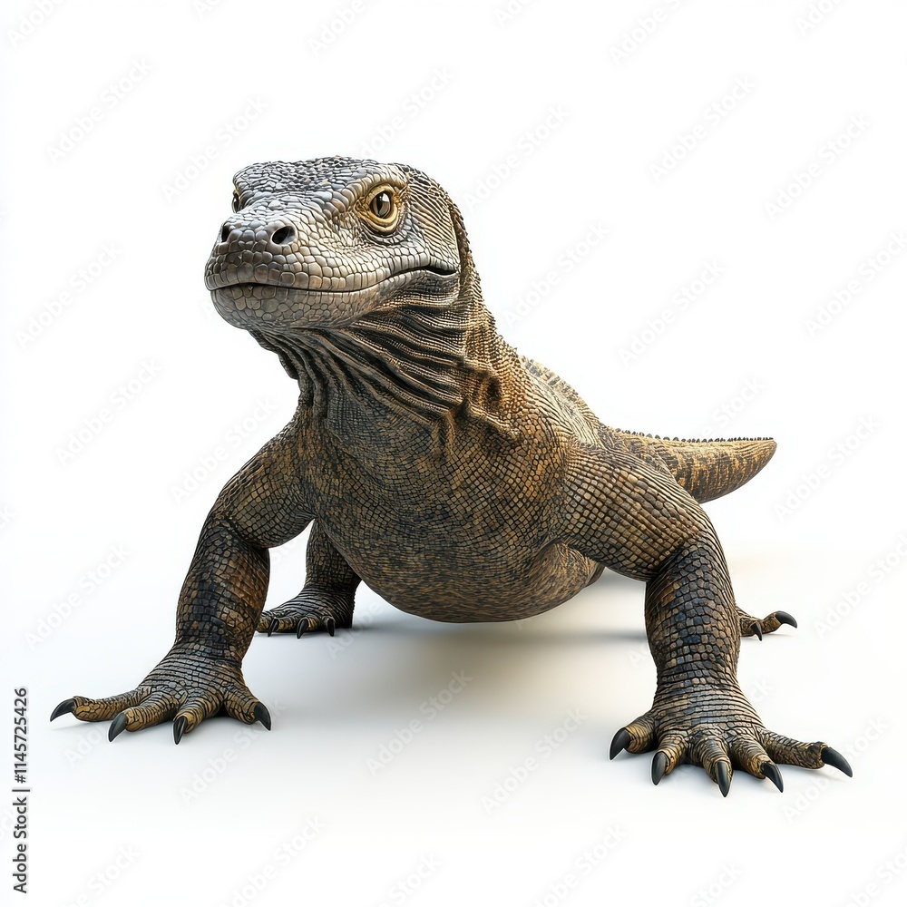 3D Komodo Dragon Isolated and White Background 3D Komodo Dragon Isolated and White Background