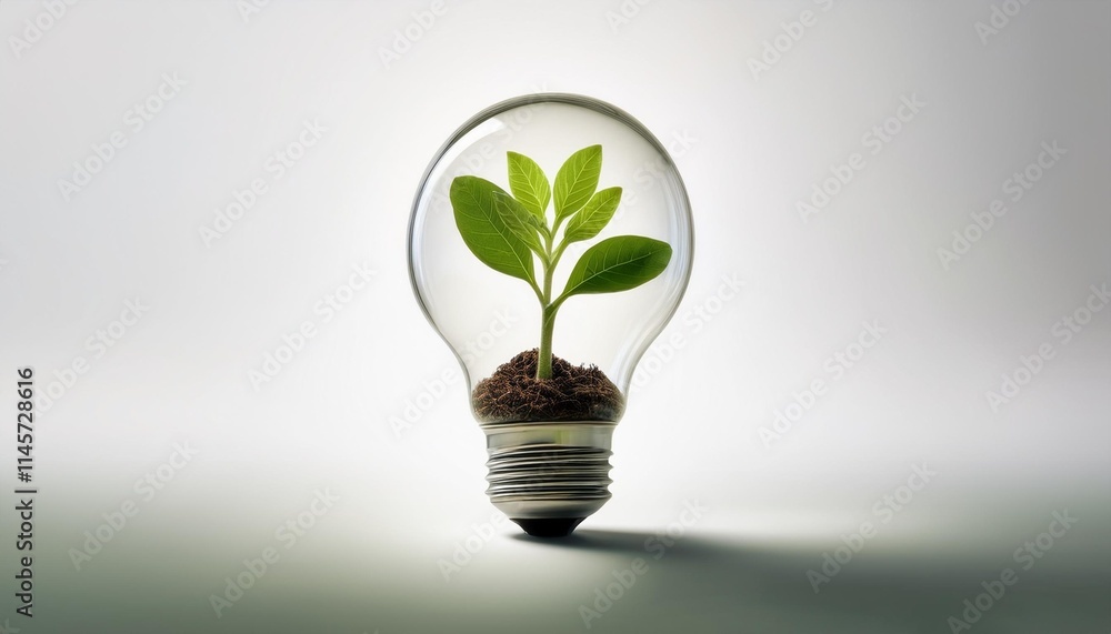 light bulb with plant inside light bulb with plant inside
