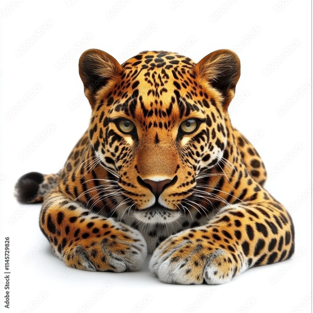 3D Leopard Isolated and White Background 3D Leopard Isolated and White Background