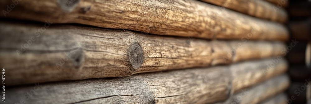 Close-up of rustic log cabin wall. Close-up of rustic log cabin wall.
