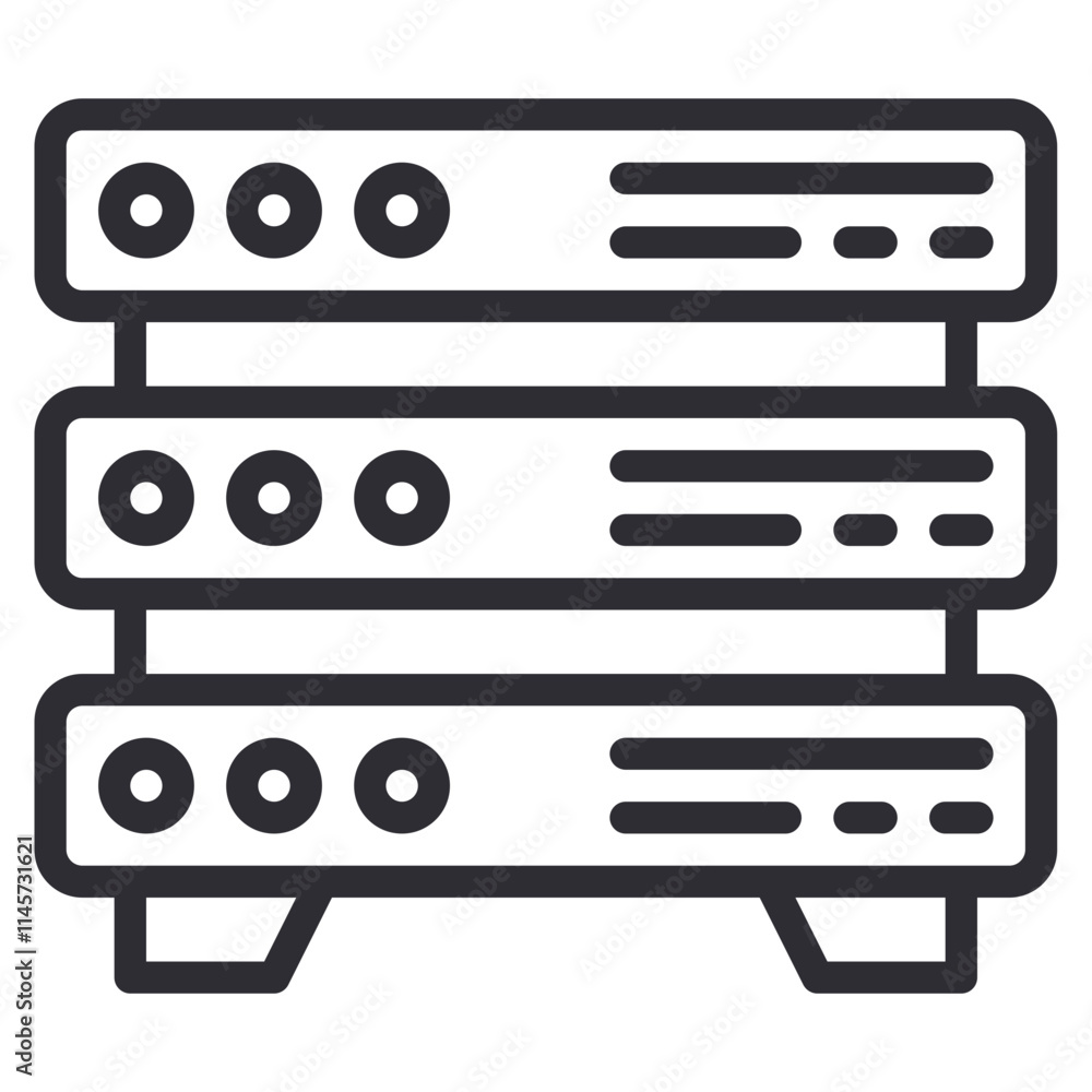 Server icon. Big Data isolated on transparent background. Vector illustration. Server icon. Big Data isolated on transparent background. Vector illustration.