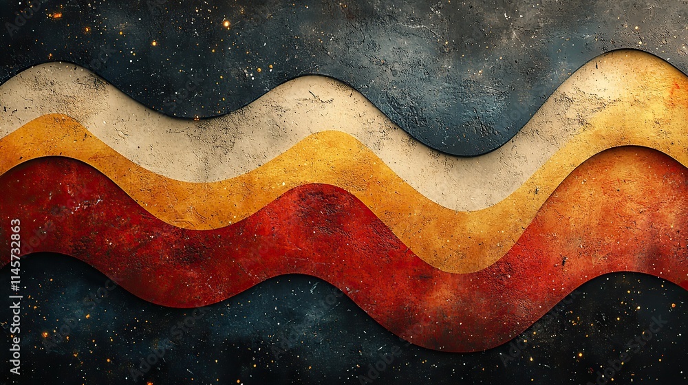 Art illustration with retro wave background texture. Art illustration with retro wave background texture.