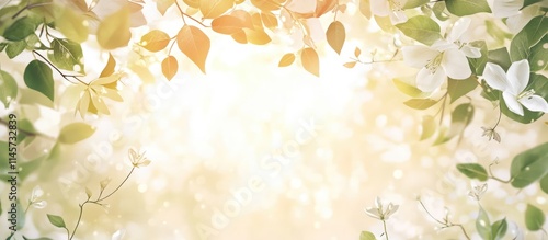 Elegant floral background with soft light for congratulatory card designs and messages