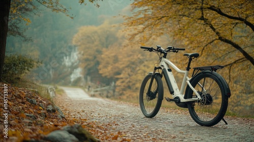 E-bike Autumn Adventure: Serene Fall Ride photo