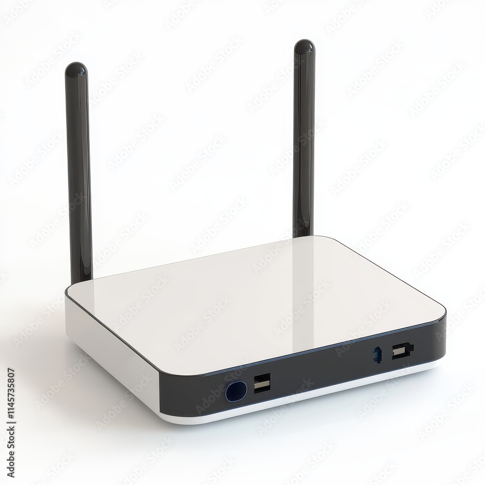 3D Modem Isolated and White Background 3D Modem Isolated and White Background