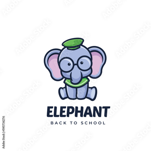 cute scholar elephant 