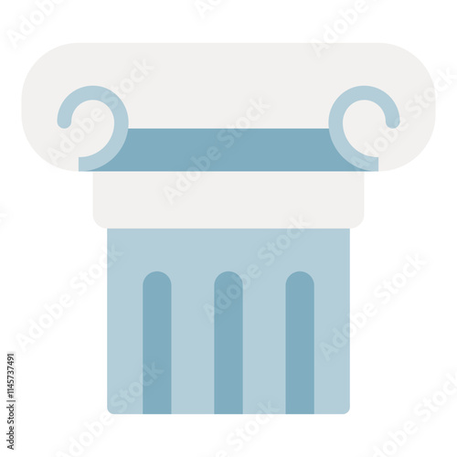 Stylized Column Icon Representing Classical Architecture