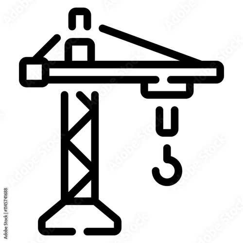 Construction Crane Icon for Building Projects