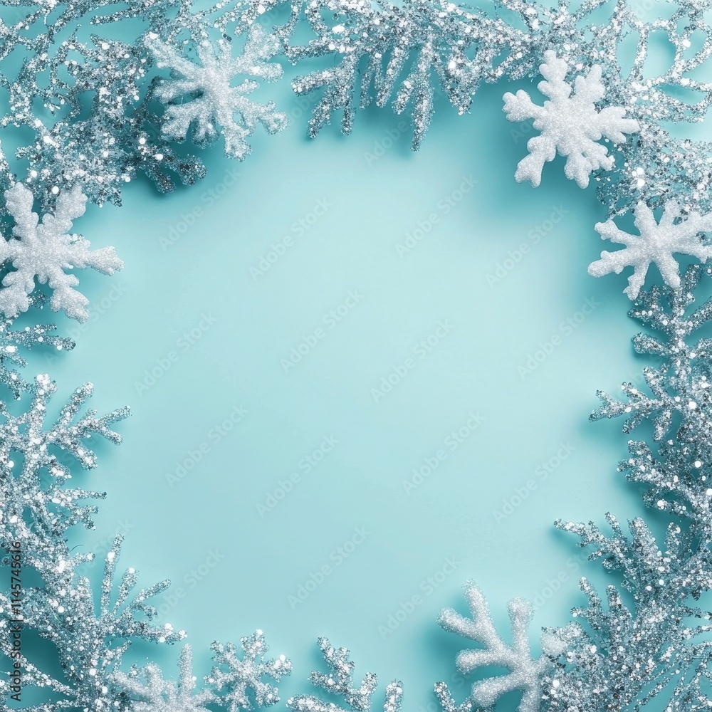 Fototapeta premium Frame Christmas background with copy space