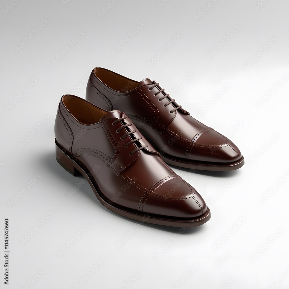 Elegant Brown Leather Cap Toe Oxford Shoes for Men Stylish Formal Footwear Collection Elegant Brown Leather Cap Toe Oxford Shoes for Men Stylish Formal Footwear Collection
