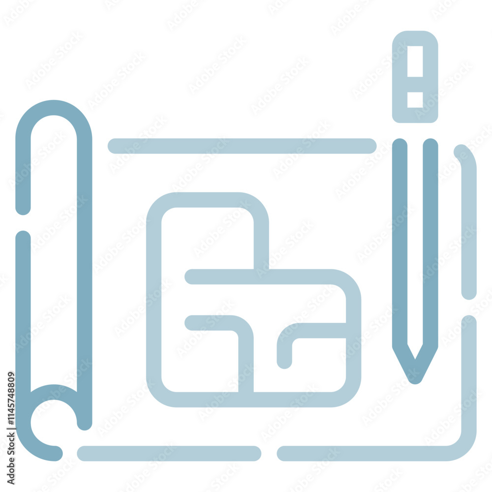 Architectural Blueprint and Design Tools Graphic Architectural Blueprint and Design Tools Graphic