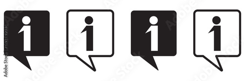 Info hint tip icon logo simple red green pictogram vector, i manual ui help desk advice bubble, information glyph label thin line art outline linear clipart graphic, round square button image sign