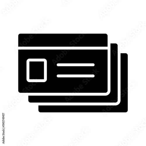 Credit card icon in solid and stroke style. For mobile concept and web design. vector illustration