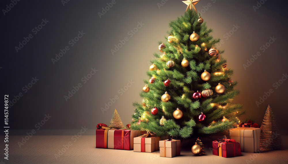 Fototapeta premium new year and christmas concept