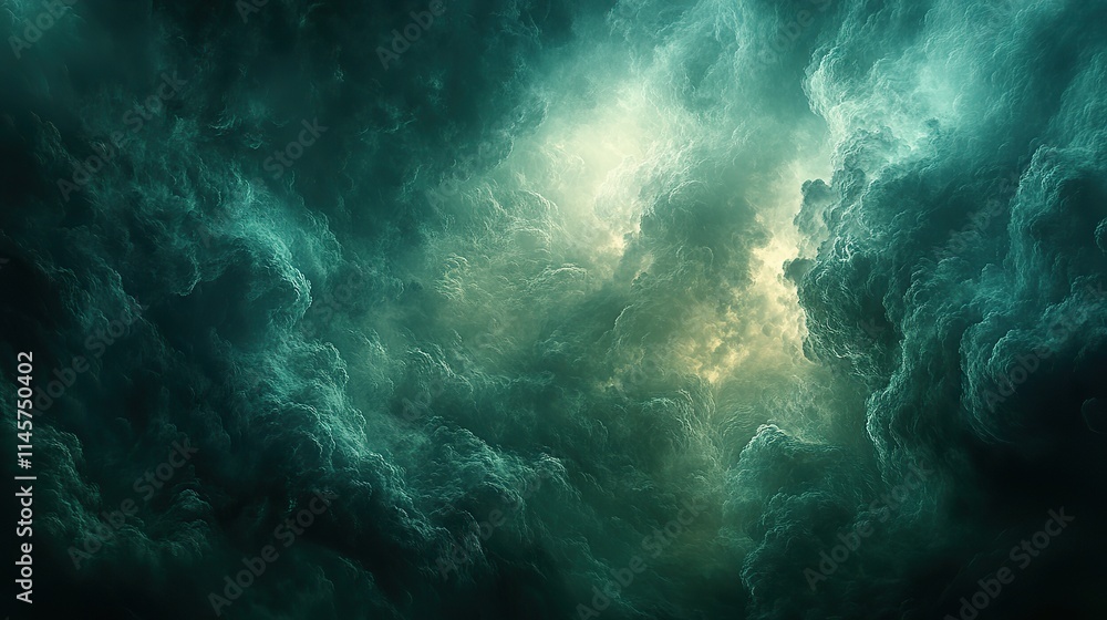 Obraz premium Dark clouds create an abstract outdoor background, representing storms, climate change, and the environment, with the texture highlighting the impact of greenhouse gases and air pollution.