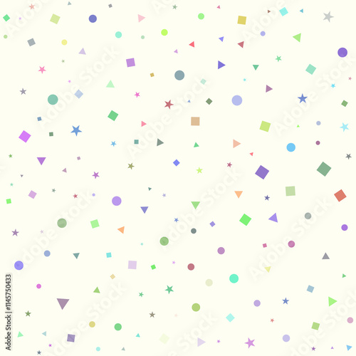 Full color confetti shape magical holiday frame